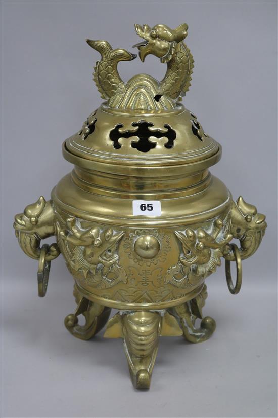 A Chinese censer height 43cm